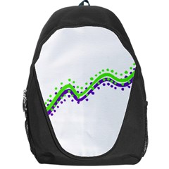 Wavy Line Design Backpack Bag