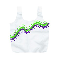 Wavy Line Design Full Print Recycle Bag (M)