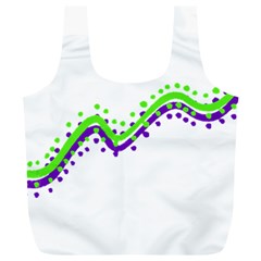 Wavy Line Design Full Print Recycle Bag (XL)