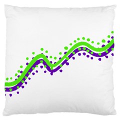 Wavy Line Design Standard Flano Cushion Case (One Side)