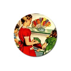 Retro Childrean Magnet 3  (round) by vintage2030