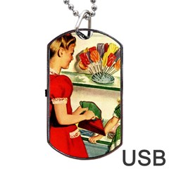 Retro Childrean Dog Tag Usb Flash (one Side) by vintage2030