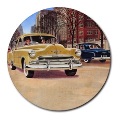 Retro Cars Round Mousepads by vintage2030