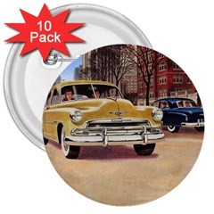 Retro Cars 3  Buttons (10 Pack)  by vintage2030