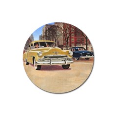 Retro Cars Magnet 3  (round) by vintage2030