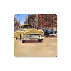 Retro Cars Square Magnet by vintage2030