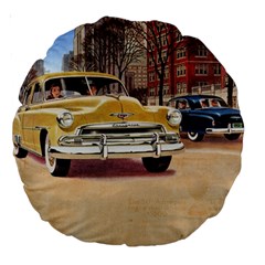 Retro Cars Large 18  Premium Round Cushions by vintage2030