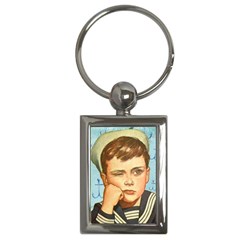 Retro Boy Key Chains (rectangle)  by vintage2030