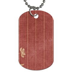 Floral Mauve Dog Tag (two Sides) by vintage2030