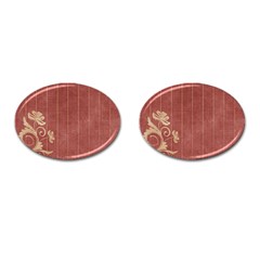 Floral Mauve Cufflinks (oval) by vintage2030