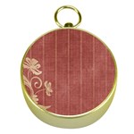 Floral Mauve Gold Compasses Front