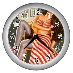 Retro 1410650 1920 Wall Clock (Silver)