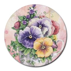 Lowers Pansy Round Mousepads