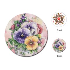 Lowers Pansy Playing Cards (Round)