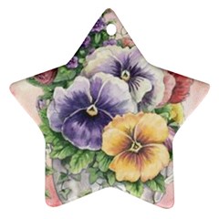 Lowers Pansy Star Ornament (Two Sides)