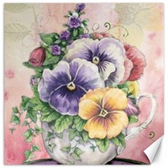 Lowers Pansy Canvas 20  x 20 