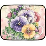 Lowers Pansy Double Sided Fleece Blanket (Mini)  35 x27  Blanket Front