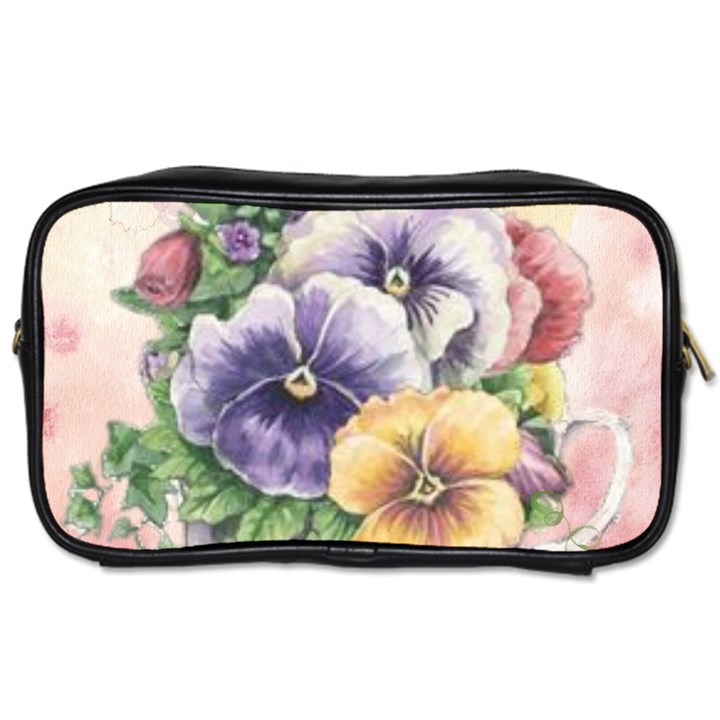 Lowers Pansy Toiletries Bag (Two Sides)