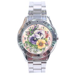 Lowers Pansy Stainless Steel Analogue Watch