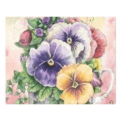 Lowers Pansy Double Sided Flano Blanket (Large) 