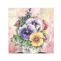 Lowers Pansy Small Satin Scarf (Square)