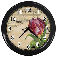 Tulip 1229027 1920 Wall Clock (black) by vintage2030