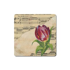 Tulip 1229027 1920 Square Magnet by vintage2030