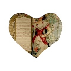 Fairy 1229010 1280 Standard 16  Premium Flano Heart Shape Cushions by vintage2030