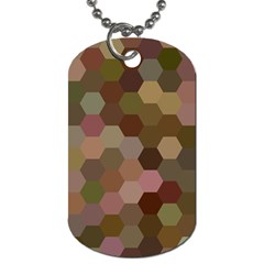 Brown Background Layout Polygon Dog Tag (one Side) by Sapixe