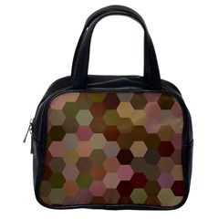 Brown Background Layout Polygon Classic Handbag (one Side) by Sapixe