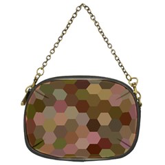 Brown Background Layout Polygon Chain Purse (two Sides)