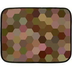 Brown Background Layout Polygon Fleece Blanket (mini) by Sapixe