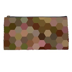 Brown Background Layout Polygon Pencil Cases by Sapixe