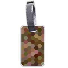 Brown Background Layout Polygon Luggage Tags (one Side)  by Sapixe