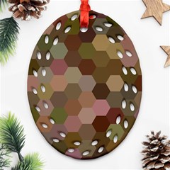 Brown Background Layout Polygon Ornament (oval Filigree) by Sapixe