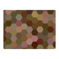 Brown Background Layout Polygon Double Sided Flano Blanket (mini)  by Sapixe