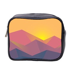 Image Sunset Landscape Graphics Mini Toiletries Bag (two Sides) by Sapixe