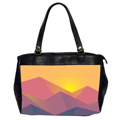 Image Sunset Landscape Graphics Oversize Office Handbag (2 Sides) by Sapixe