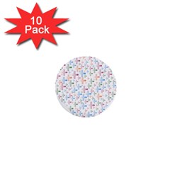 Heart Colorful Transparent Religion 1  Mini Buttons (10 Pack)  by Sapixe