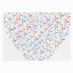 Heart Colorful Transparent Religion Large Glasses Cloth (2-side) by Sapixe