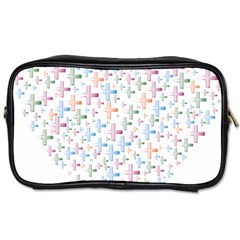 Heart Colorful Transparent Religion Toiletries Bag (two Sides) by Sapixe