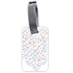 Heart Colorful Transparent Religion Luggage Tags (two Sides) by Sapixe