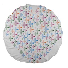 Heart Colorful Transparent Religion Large 18  Premium Round Cushions by Sapixe