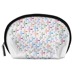 Heart Colorful Transparent Religion Accessory Pouch (large)