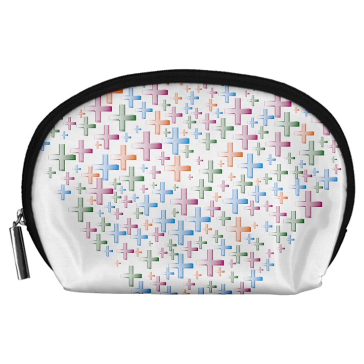 Heart Colorful Transparent Religion Accessory Pouch (Large)