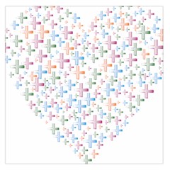 Heart Colorful Transparent Religion Large Satin Scarf (square) by Sapixe