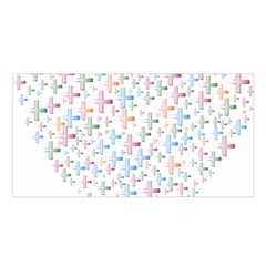 Heart Colorful Transparent Religion Satin Shawl by Sapixe