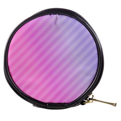 Diagonal Pink Stripe Gradient Mini Makeup Bag by Sapixe