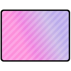 Diagonal Pink Stripe Gradient Fleece Blanket (large)  by Sapixe