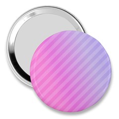 Diagonal Pink Stripe Gradient 3  Handbag Mirrors by Sapixe